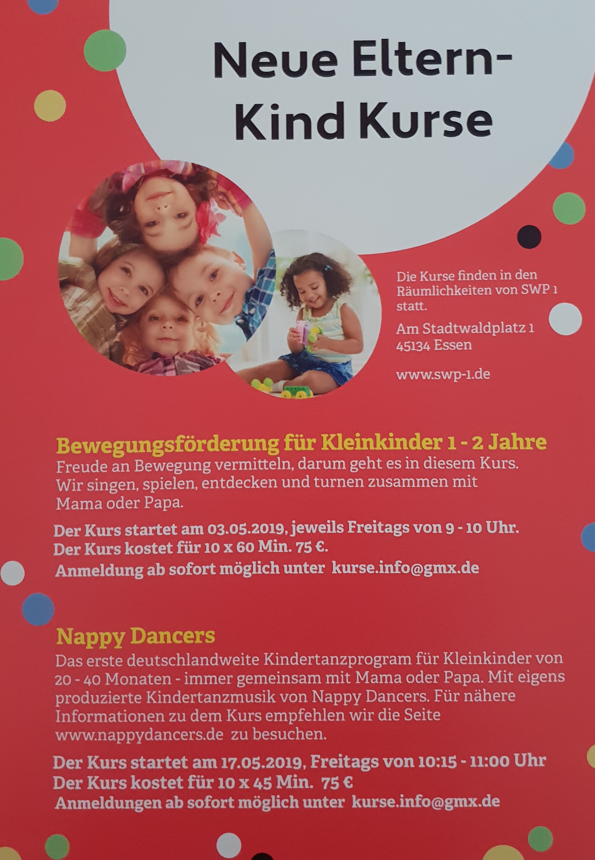 Bewegungsförderung für Kleinkinder 1 - 2 Jahre, Eltern Kind Turnen